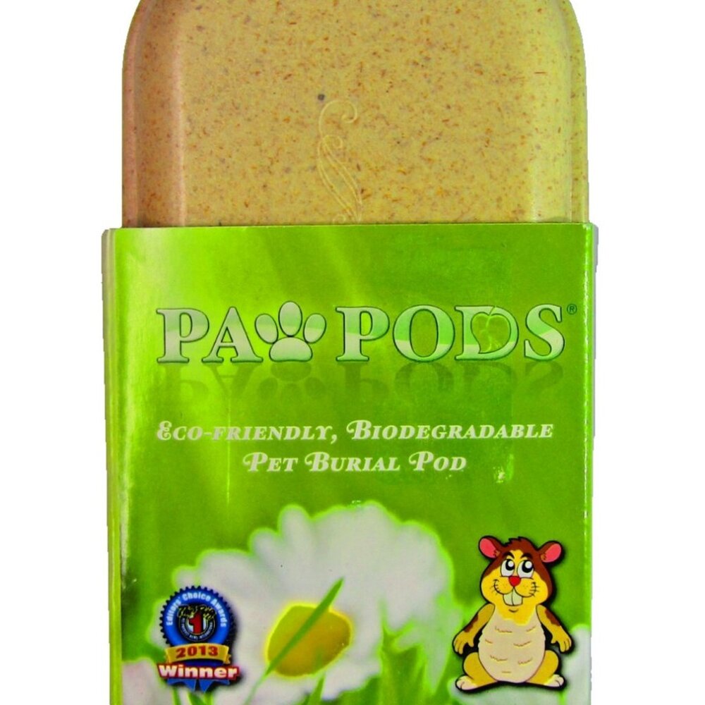 Paw Pods Biodegradable Pet Burial Pod  8.5" L x 4.5" W x 3" H